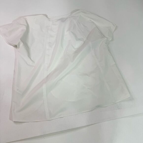 Athleta Top Womens 1X Shirt White Pullover V Neck Oversized Comfort AThletic - Picture 6 of 7